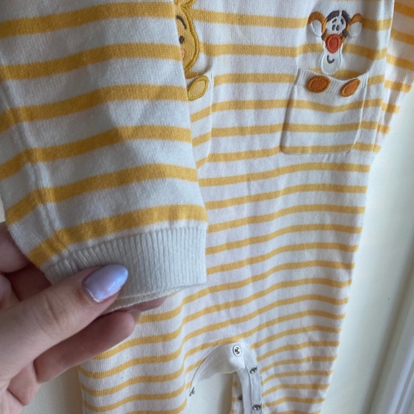 Disney Baby Cotton Striped Yellow White Kids One Piece 18 - 24 Month Jumpsuit - Picture 4 of 9